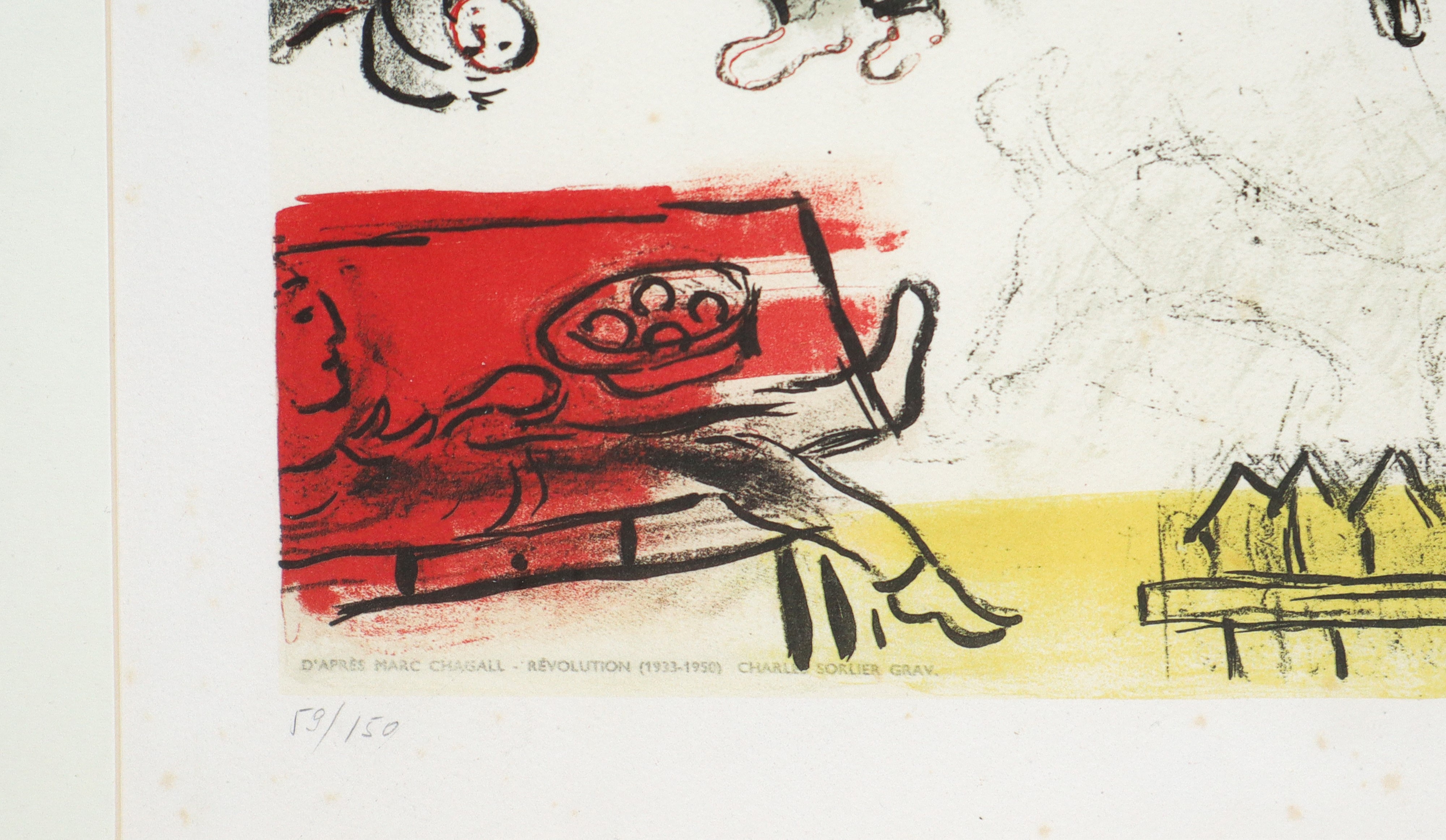 Marc Chagall - Révolution, litografia a colori, 1963