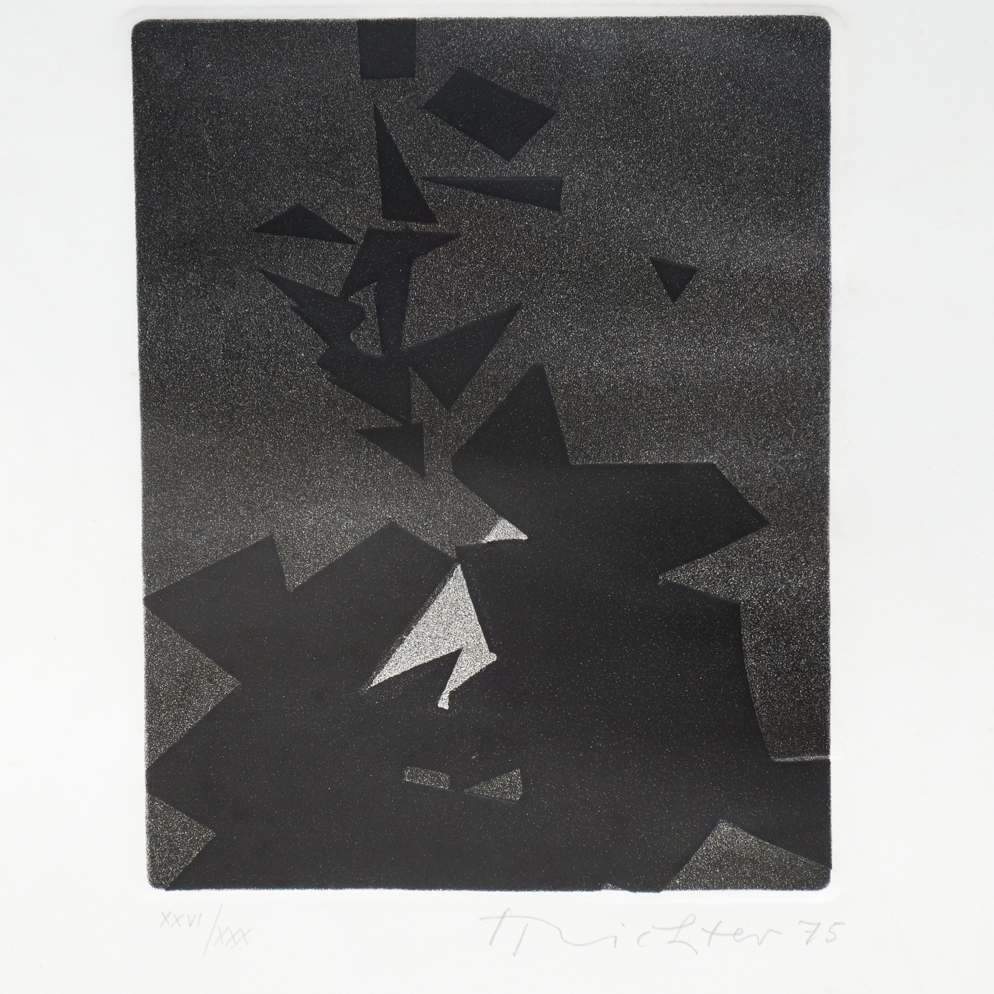 Hans Richter - Senza titolo — incisione, 1975