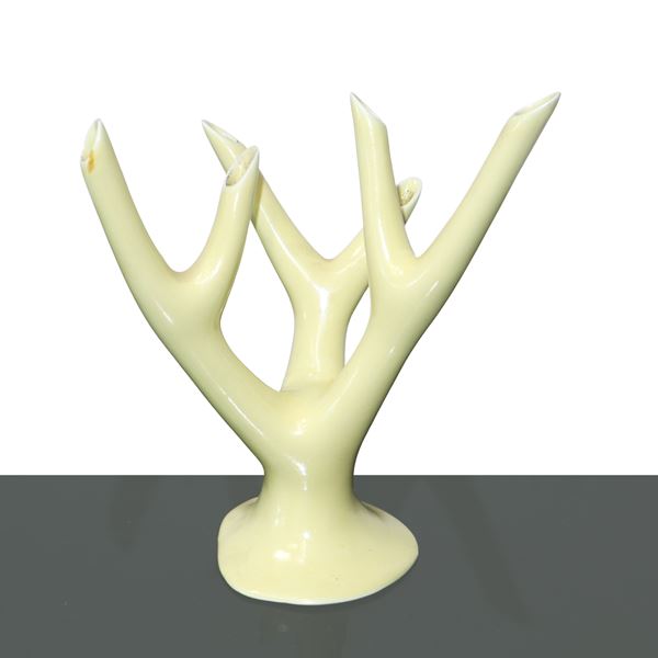 Guido Andlovitz per Lavenia - Vaso smaltato giallo modello "Ramo"