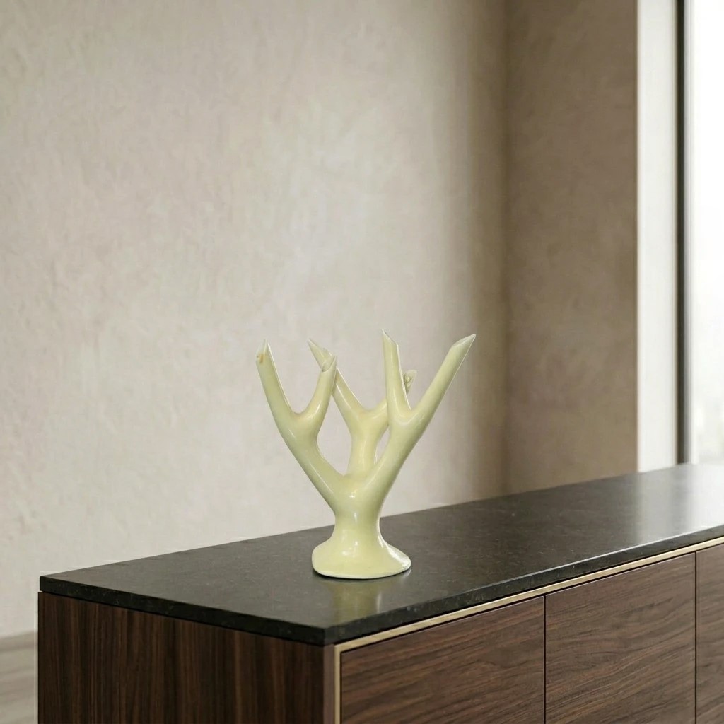 Vaso smaltato giallo modello "Ramo"