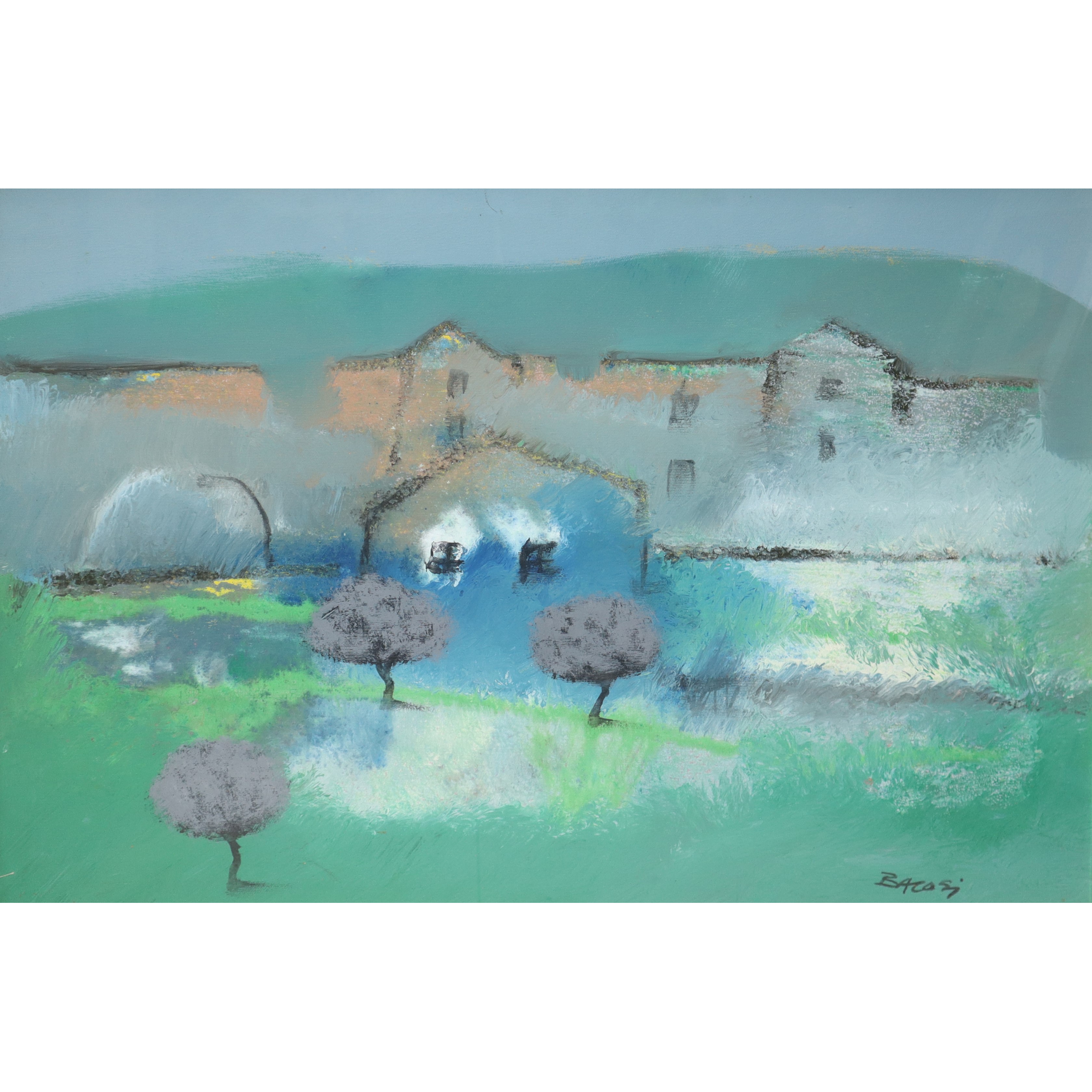 Manlio Bacosi - Manlio, Paesaggio, olio su tela