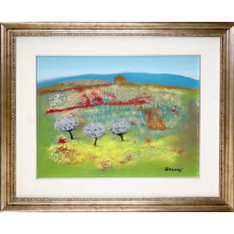 Manlio Bacosi - Paesaggio, olio su tela