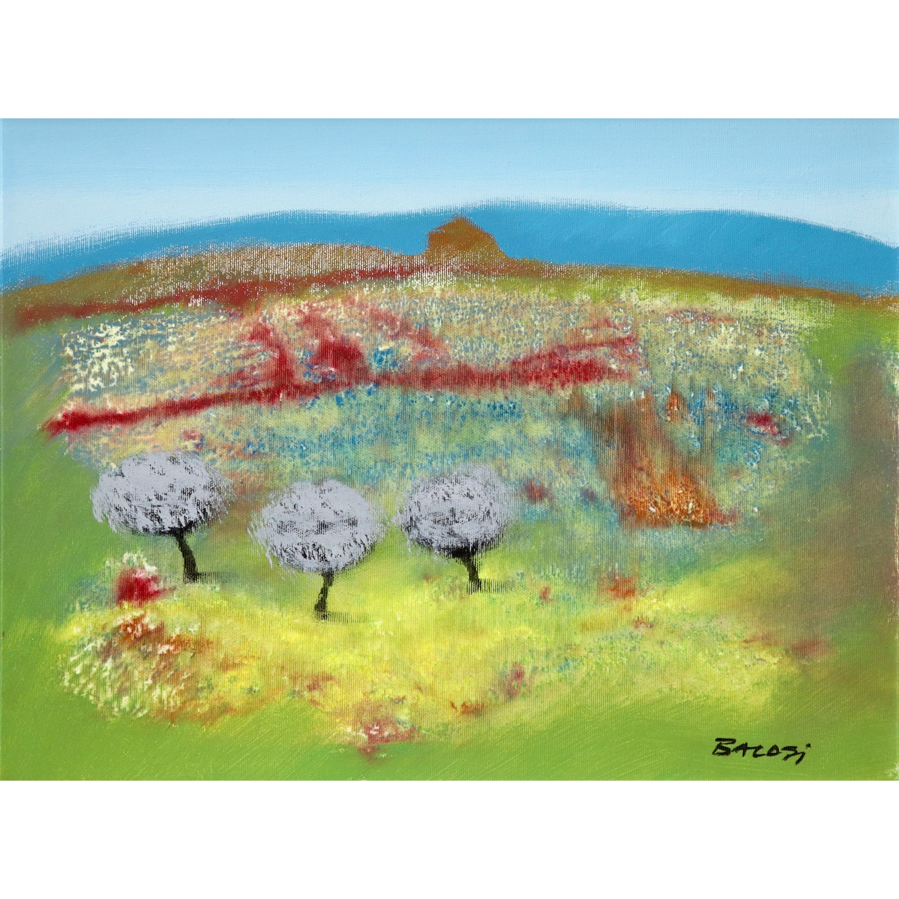 Manlio Bacosi - Paesaggio, olio su tela