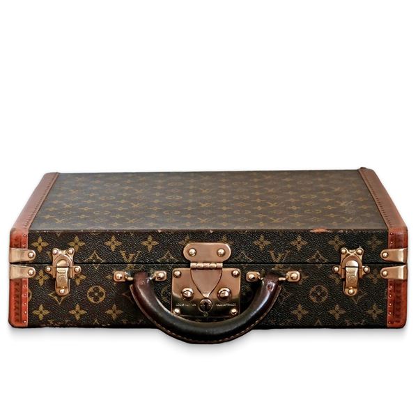 Louis  Vuitton - Valigia vintage Louis Vuitton modello president con tomaia con classico decoro monogram della maison