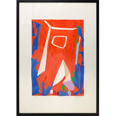 Astratto rosso (serigrafia, XX secolo)