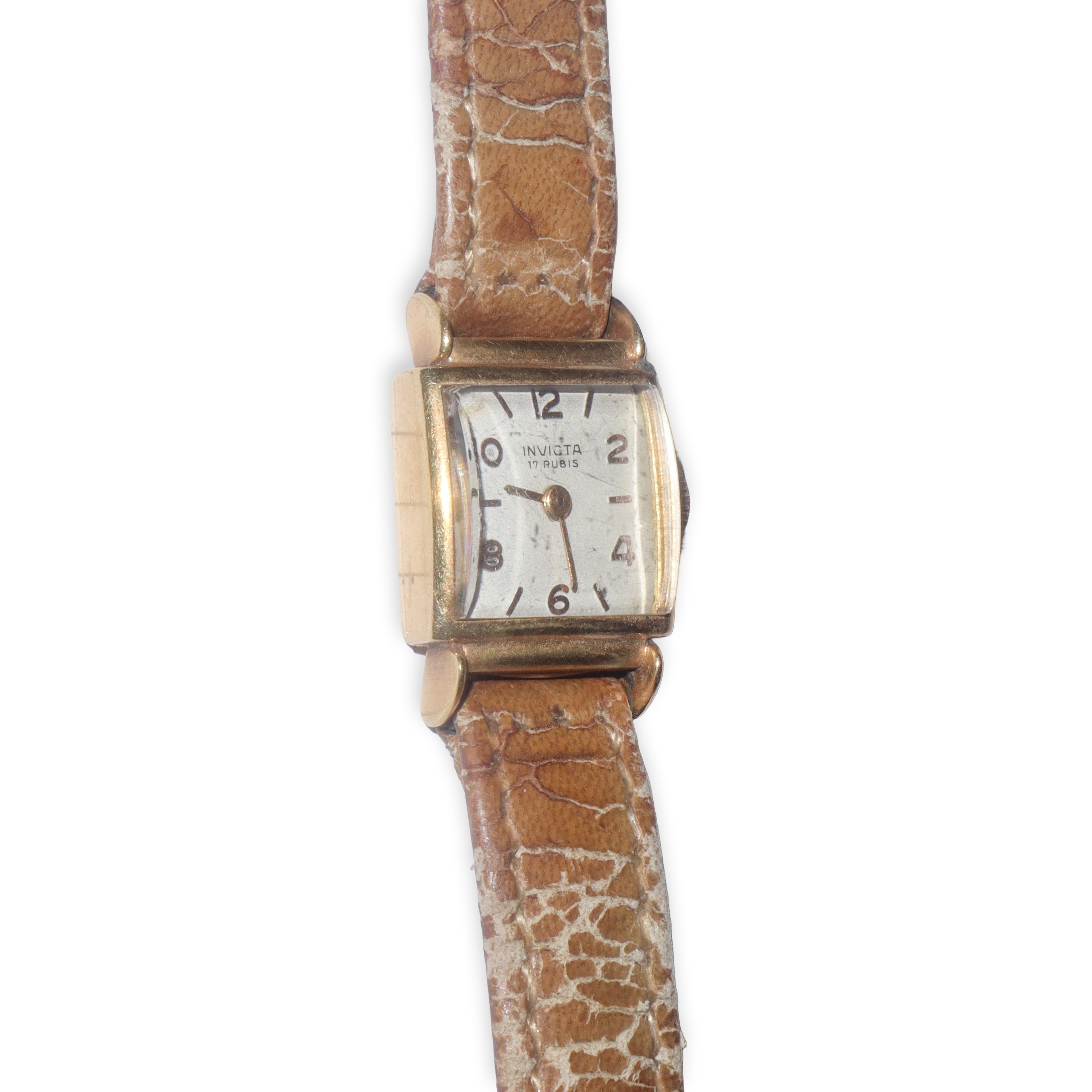 Invicta - Orologio da donna con cassa in oro giallo e quadrante con numeri arabi