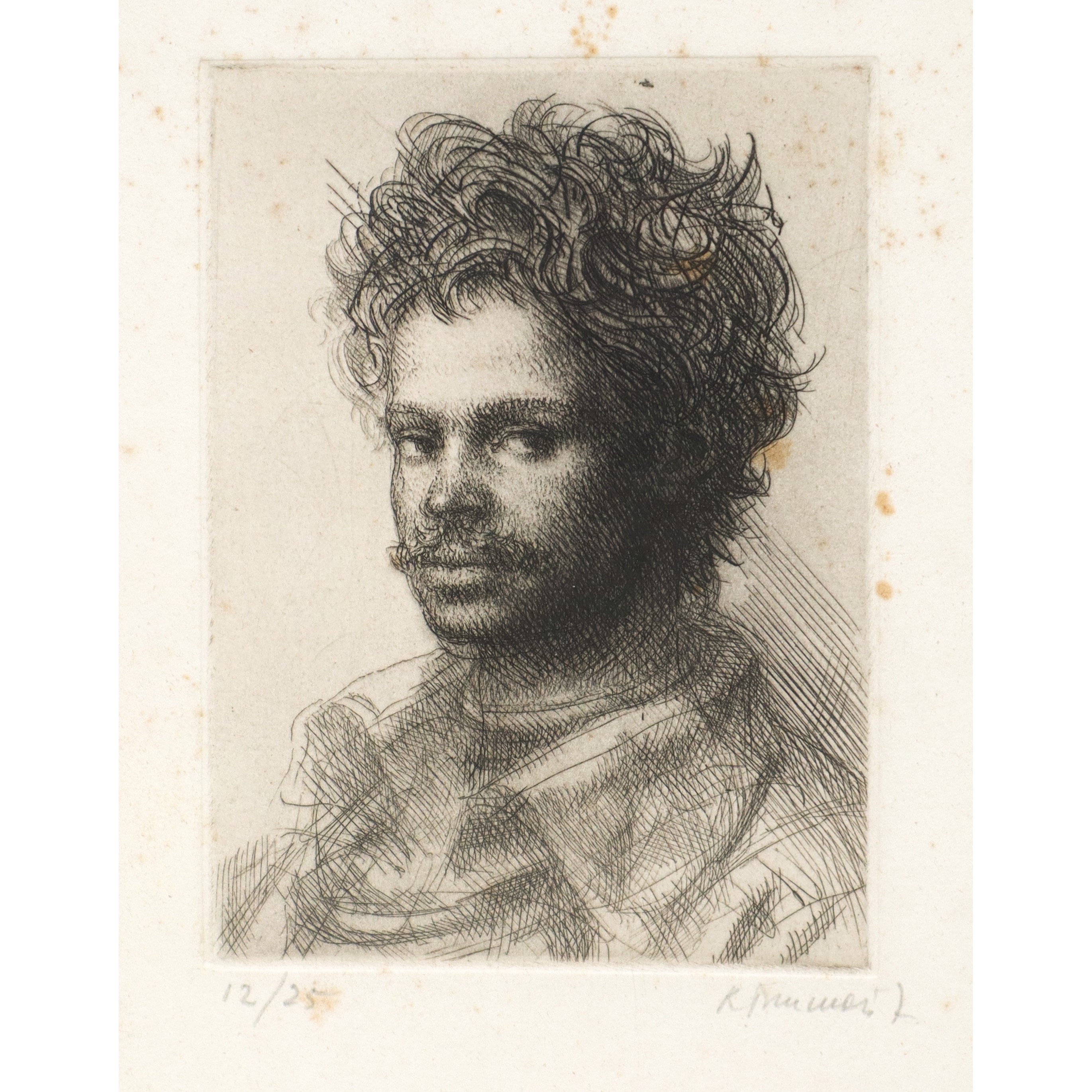 Incisione, Ritratto virile