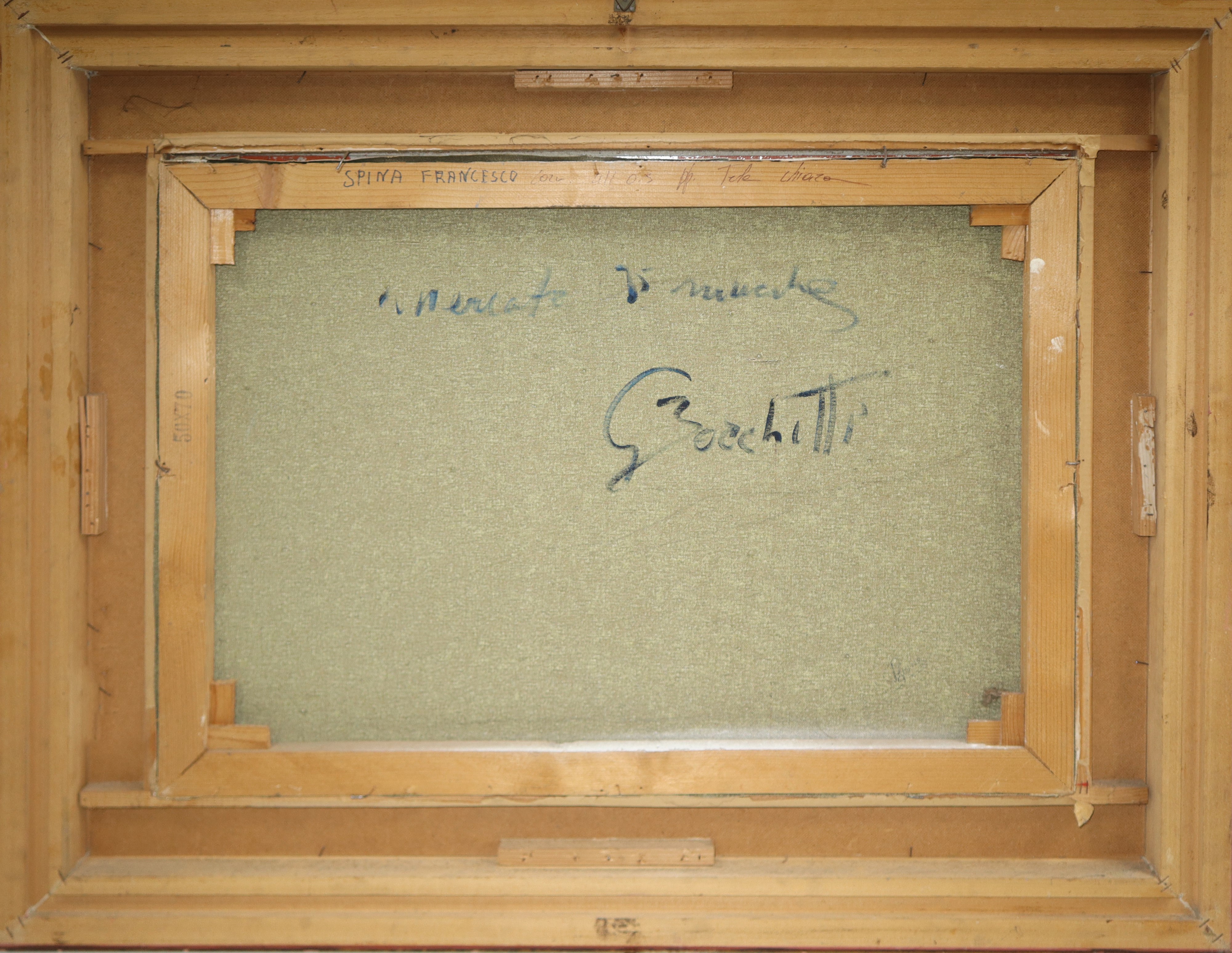 Gaetano Bocchetti - Mercato di mucche, olio su tela (XX secolo)