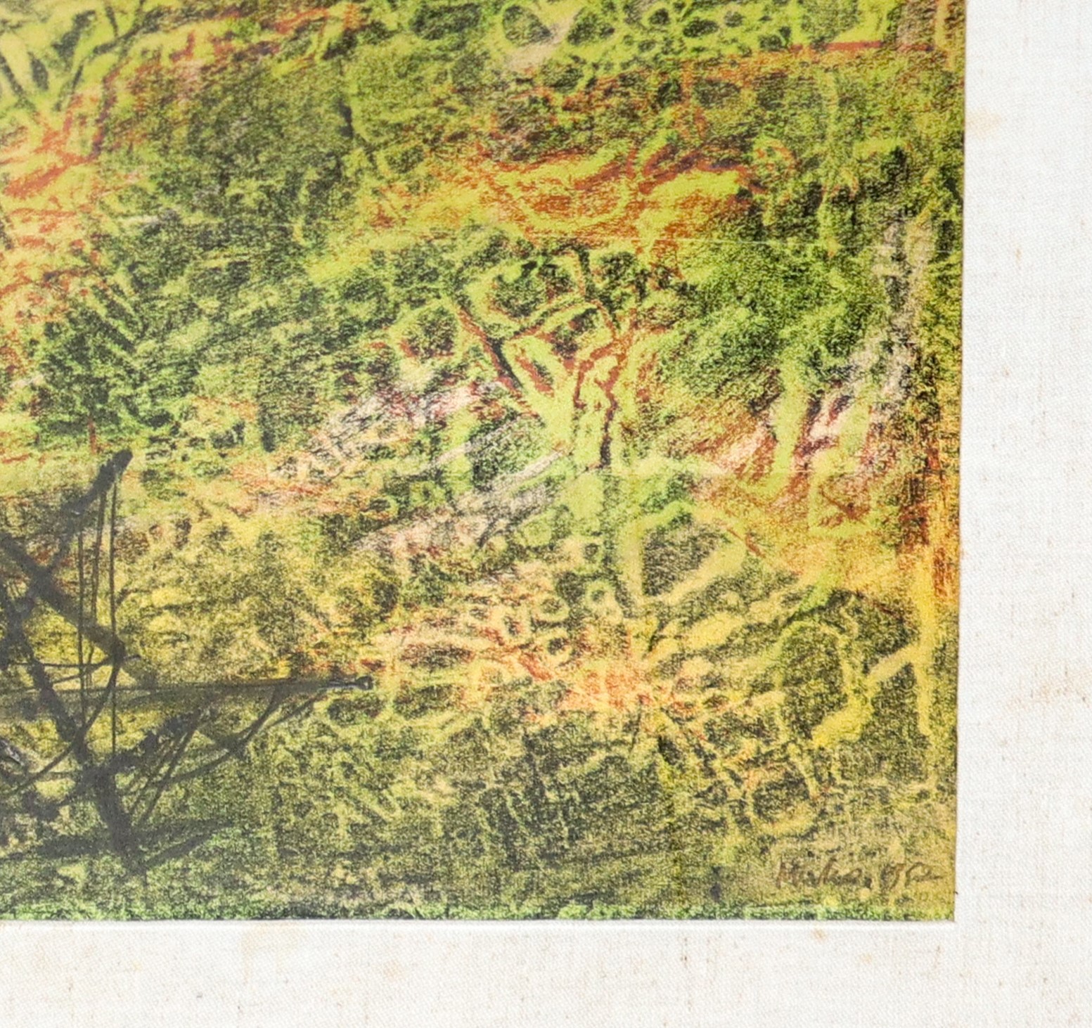 Mirko Basaldella - Senza titolo (astratto), tecnica mista su carta, 1952