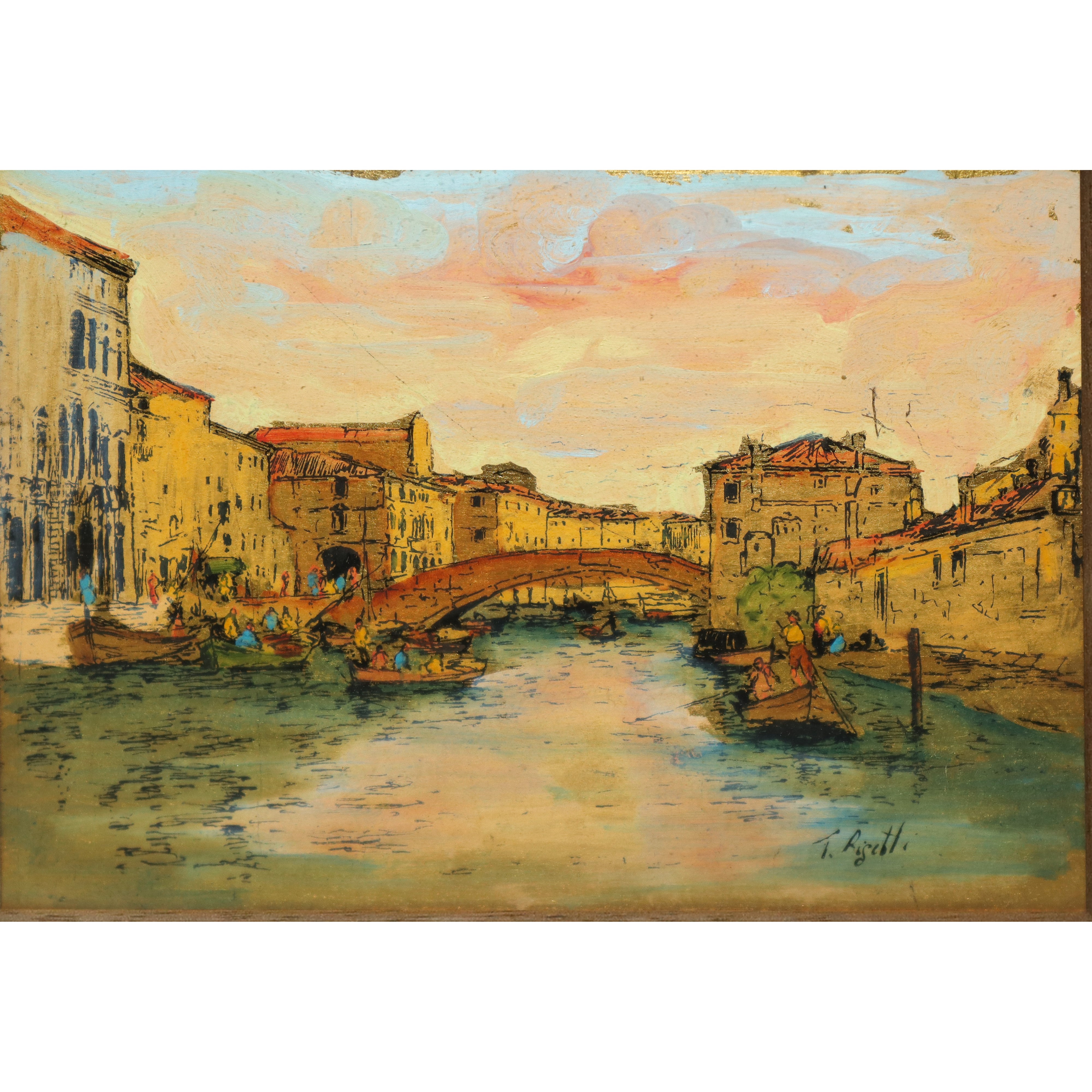 XX secolo, Ponte di Rialto, tecnica mista su tavola