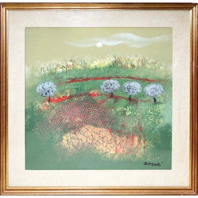 Manlio, Paesaggio, olio su tela