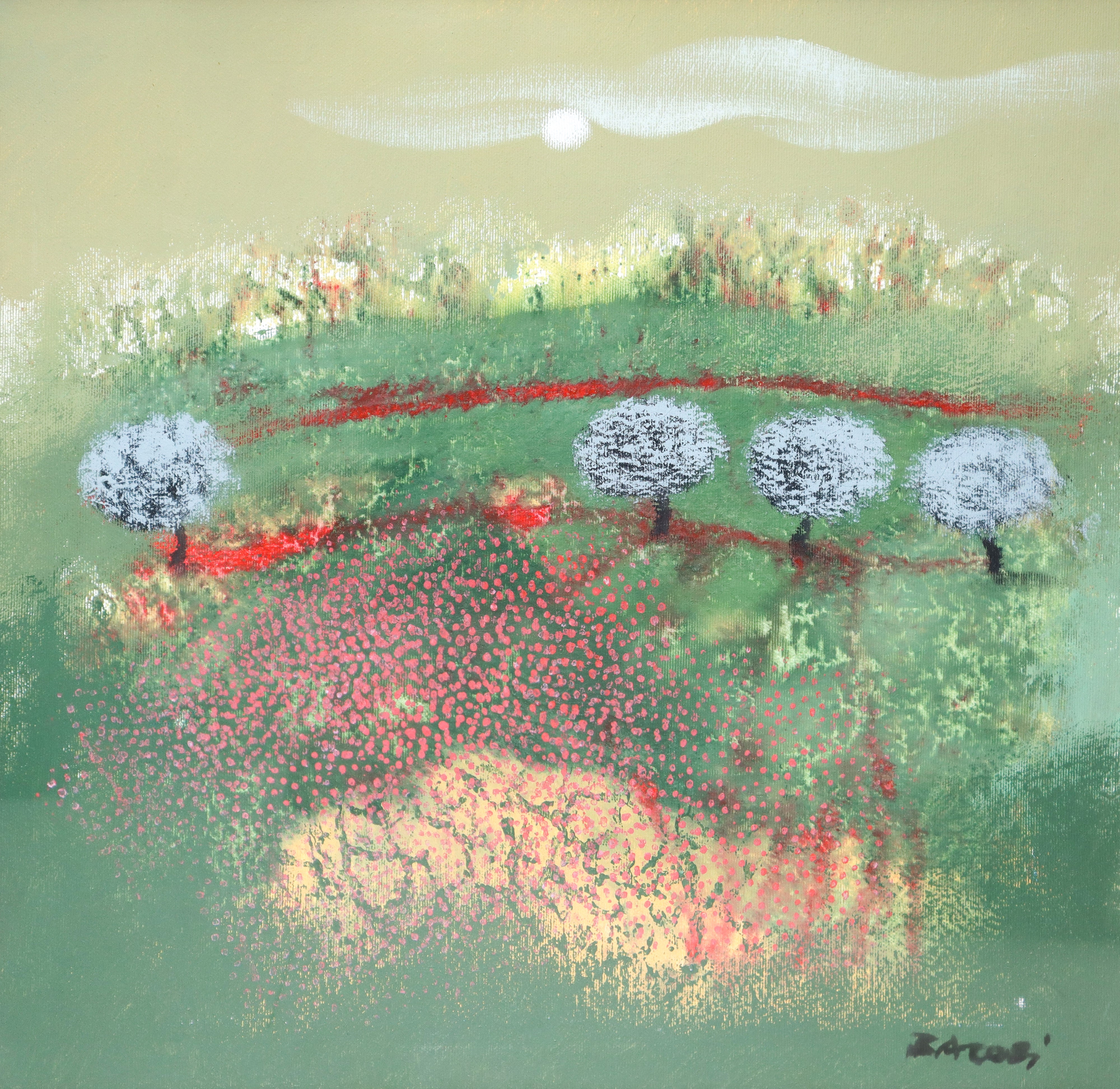Manlio Bacosi - Manlio, Paesaggio, olio su tela