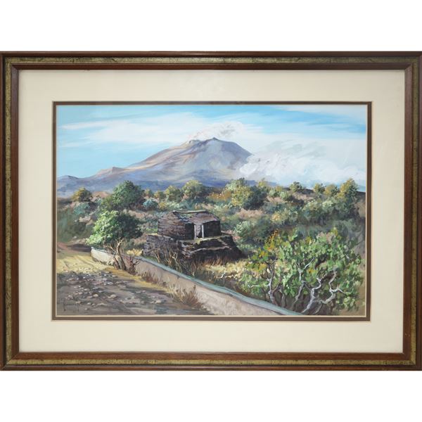 Lucio Cammarata - Paesaggio con Etna