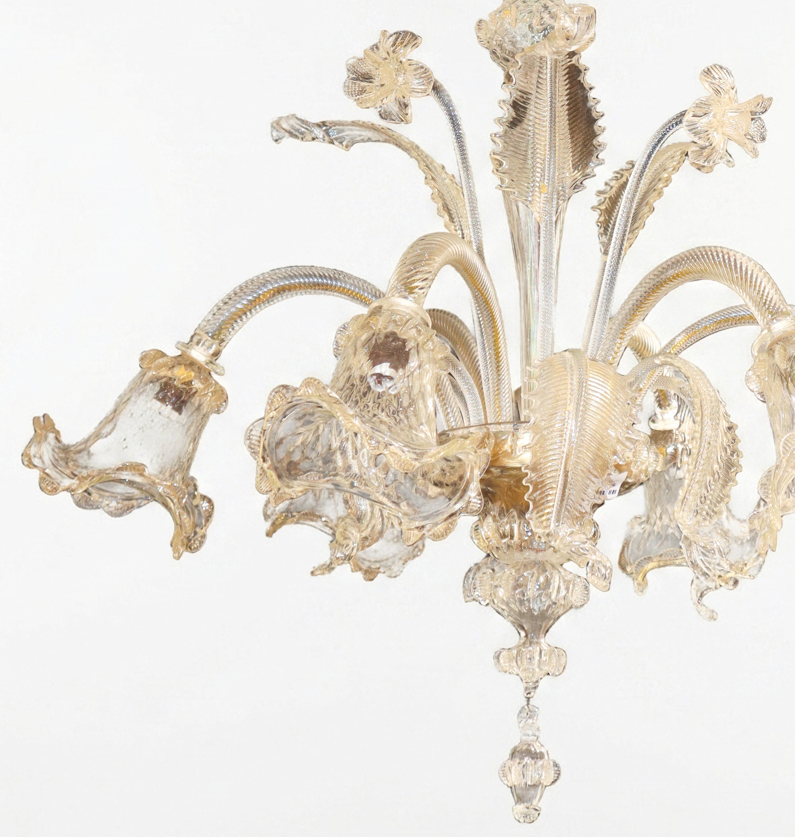 Lampadario in Vetro di Murano a 6 Luci
