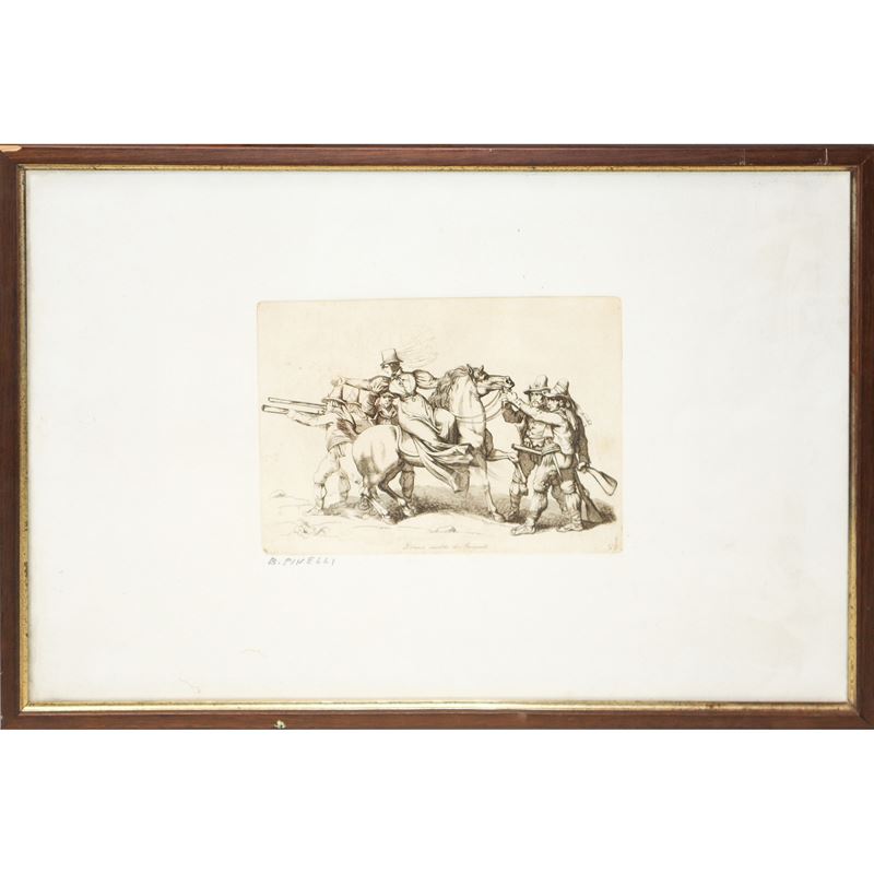 Bartolomeo Pinelli - Donna assalita da briganti