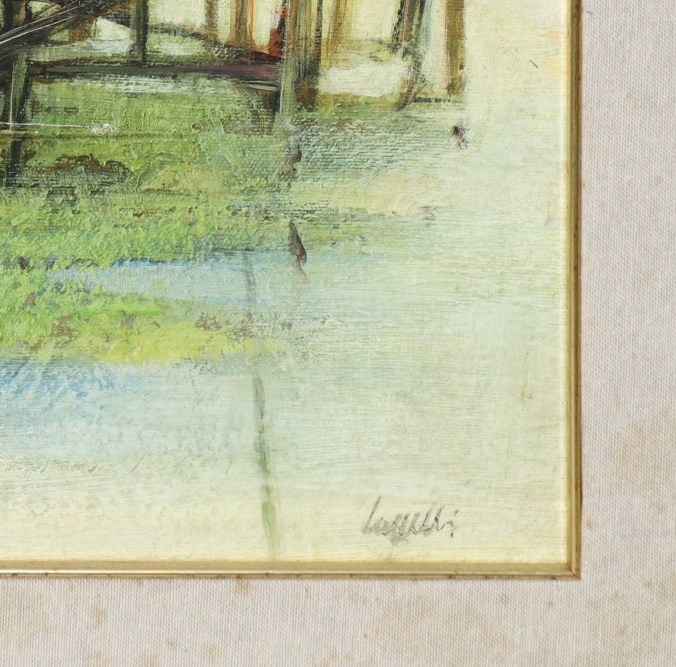 Giovanni Cappelli - Comacchio, olio su tela (1978)