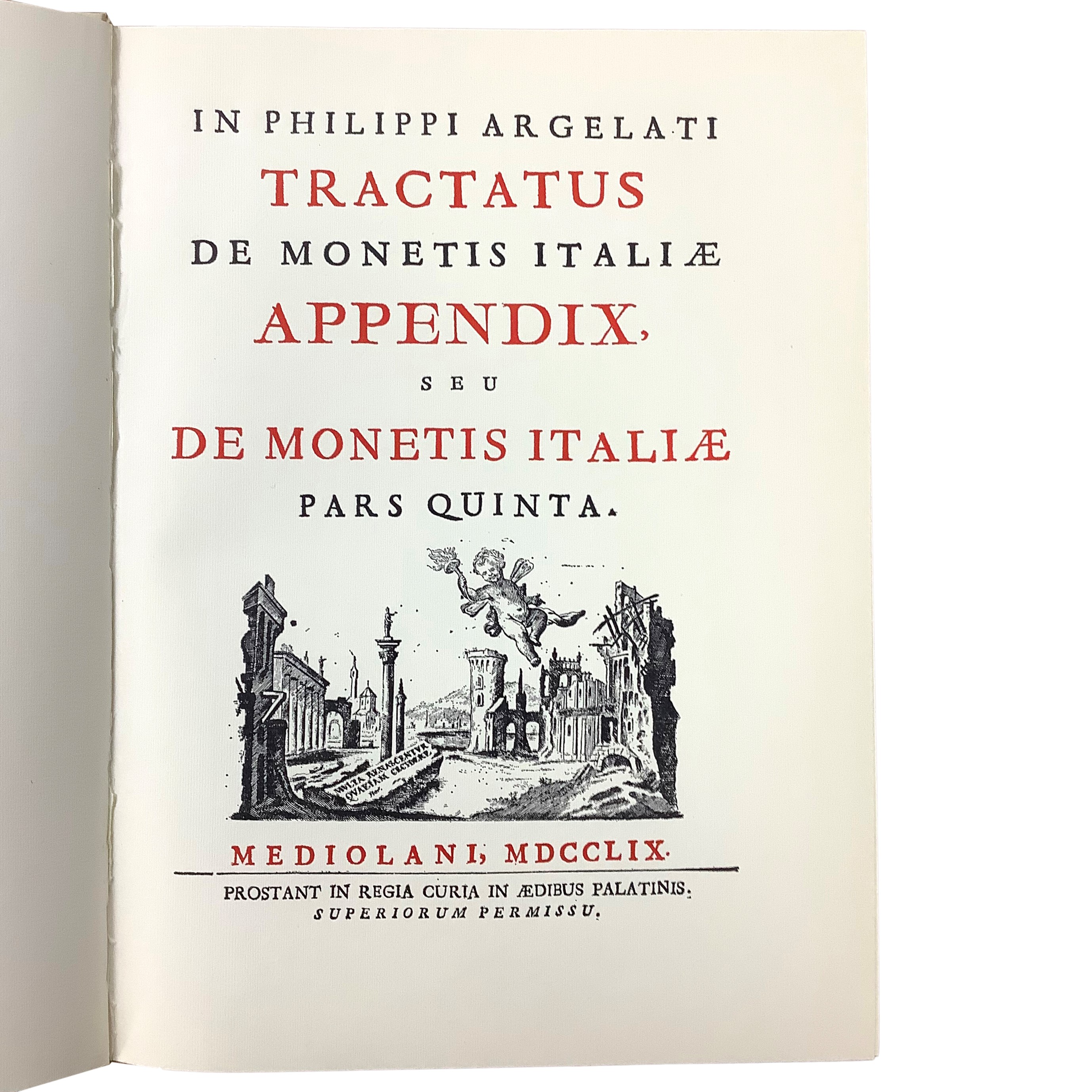 Filippo Argelati - De Monetis Italiae – copia anastatica in 6 volumi