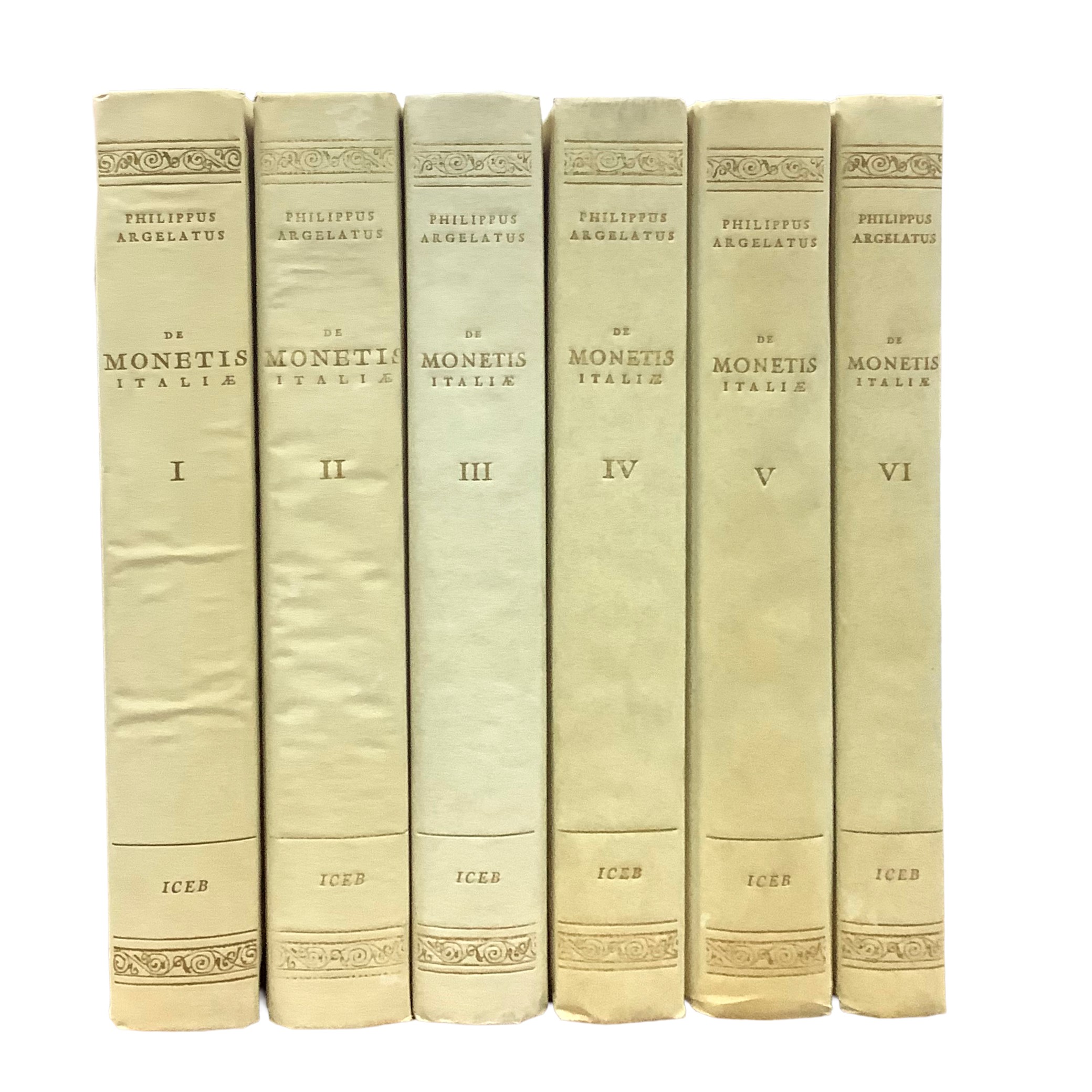 Filippo Argelati - De Monetis Italiae – copia anastatica in 6 volumi