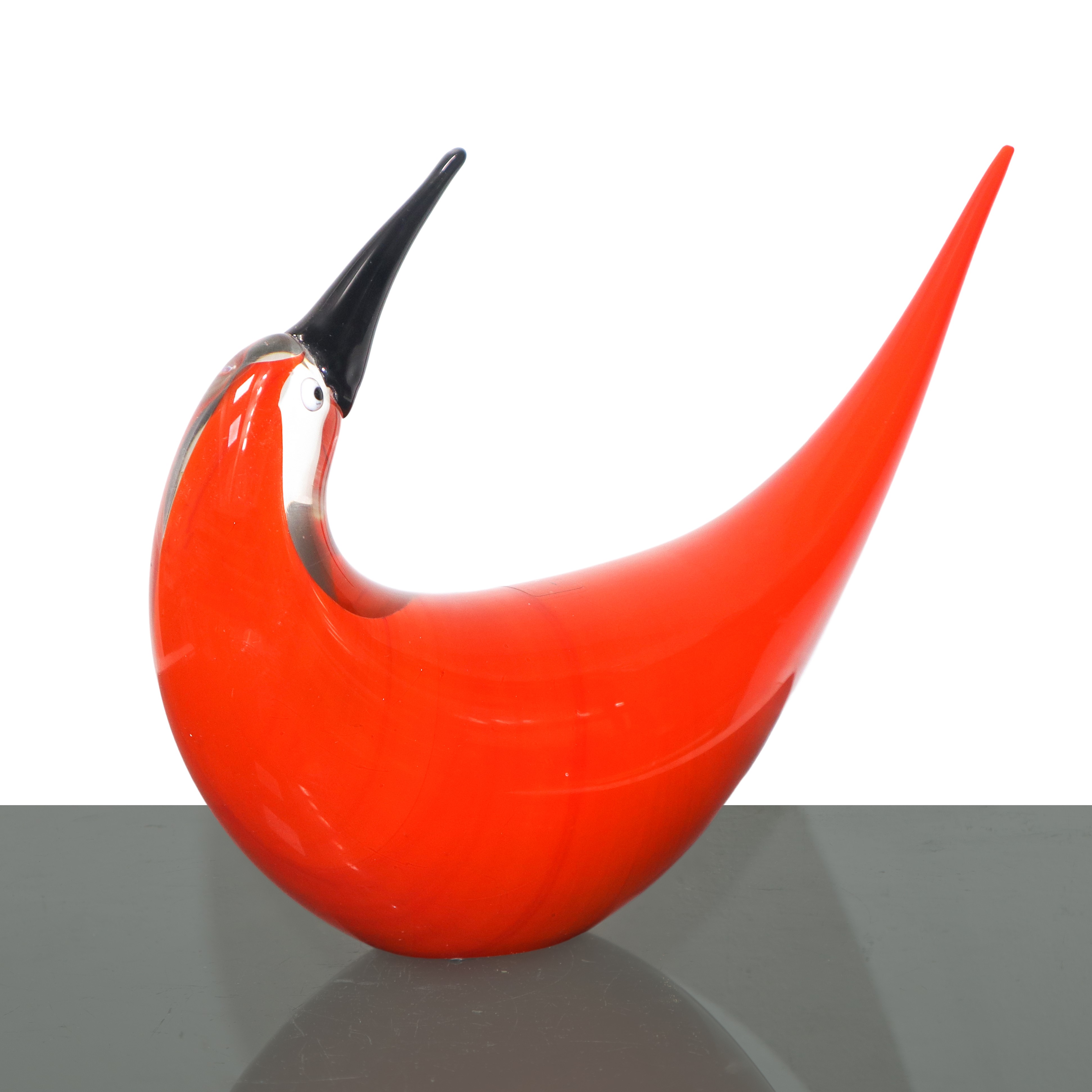 Gabbiano in vetro sommerso rosso, Venezia