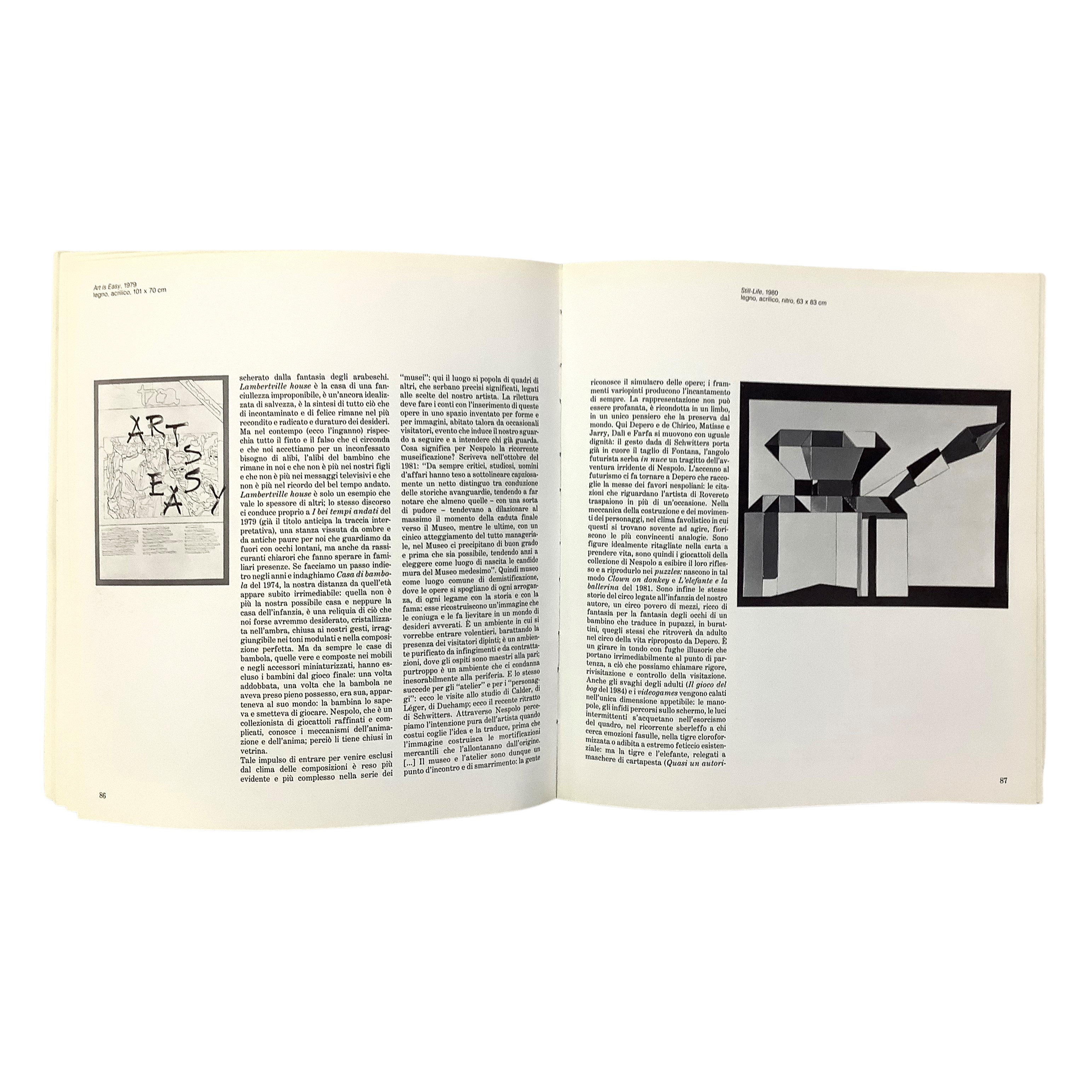 Nespolo, ceramista, catalogo della mostra