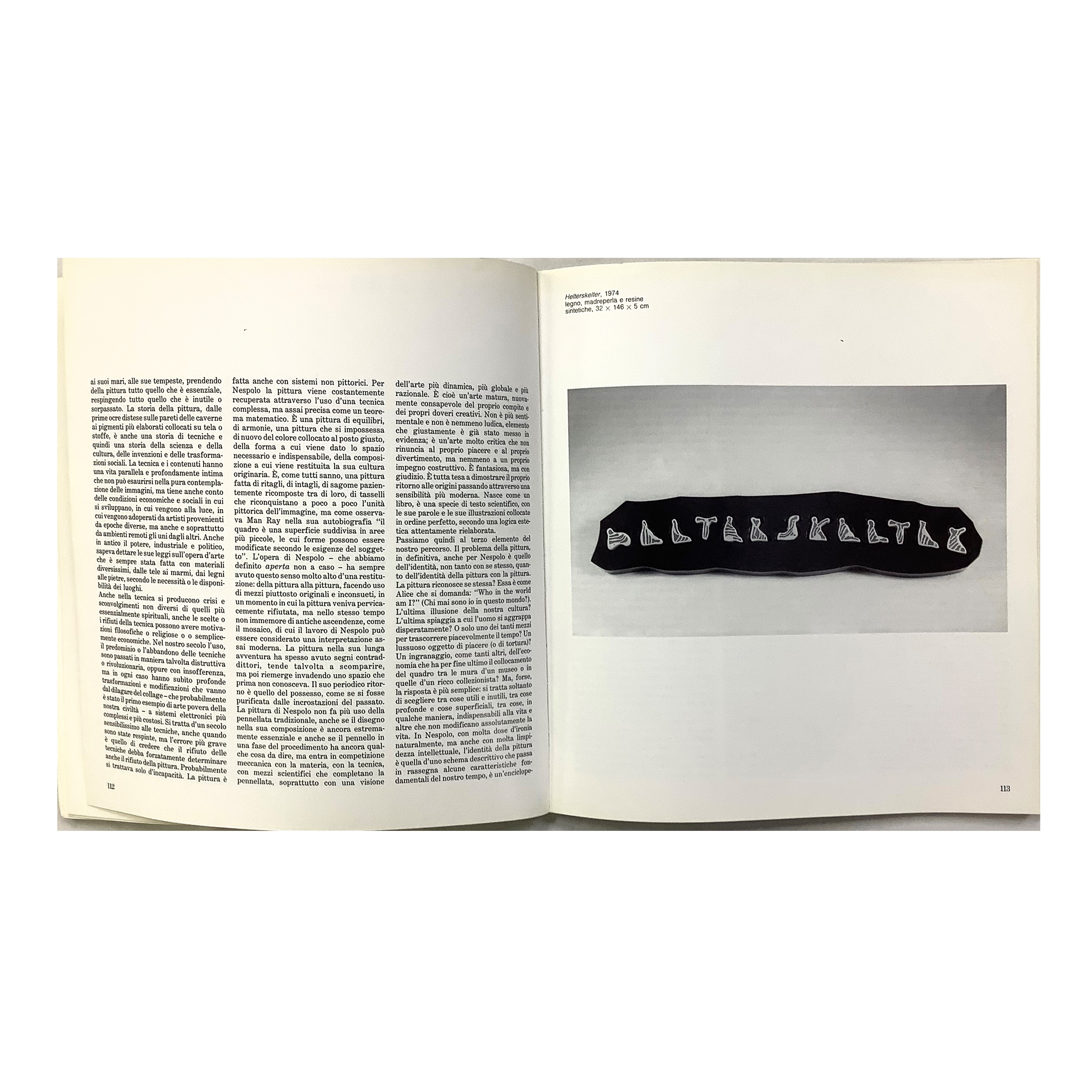 Nespolo, ceramista, catalogo della mostra