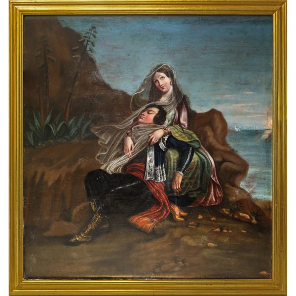 Don Juan and Haydée or Byron in the arms of Greece
