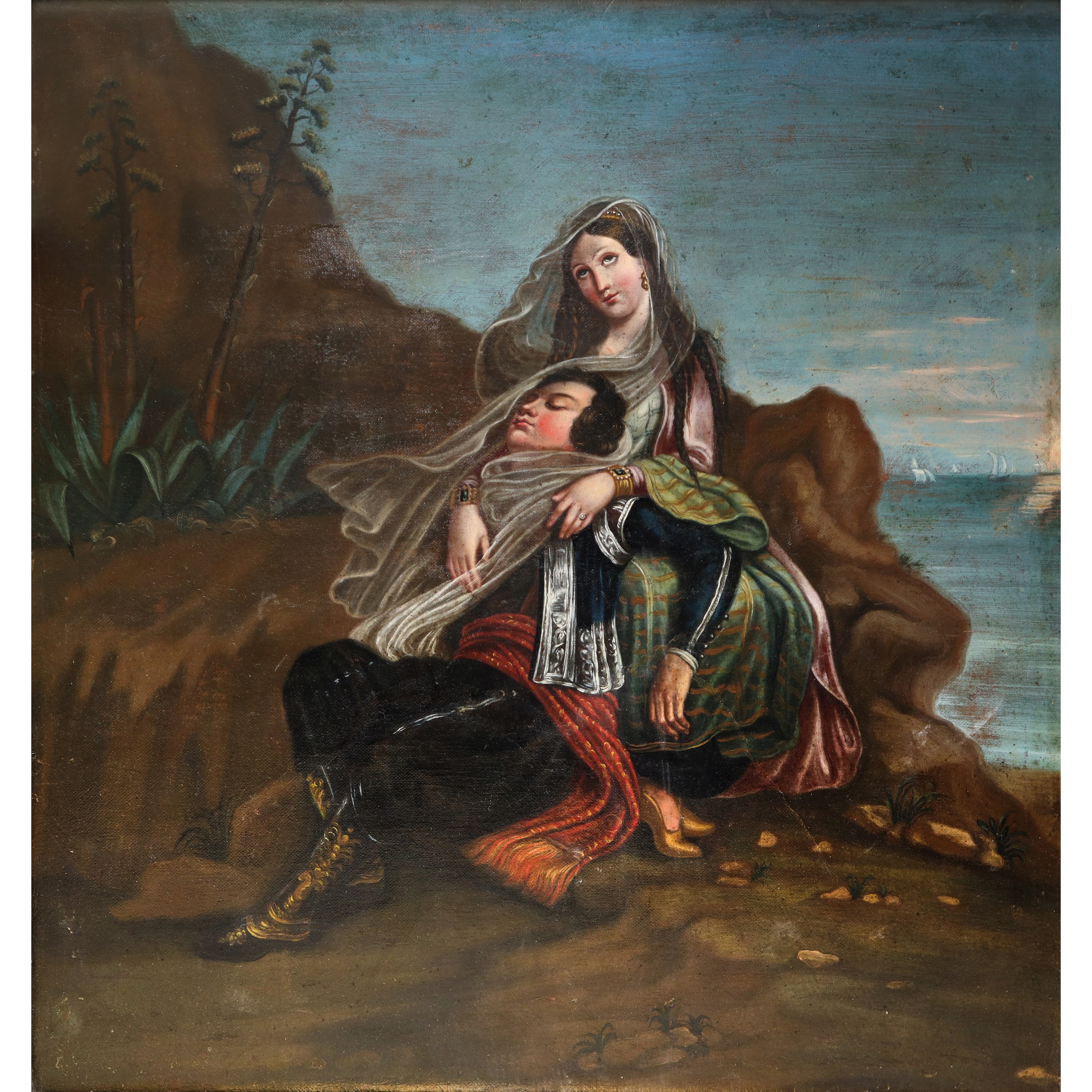 XIX secolo, Don Juan e Haydée o Byron tra le braccia della Grecia, olio su tela
