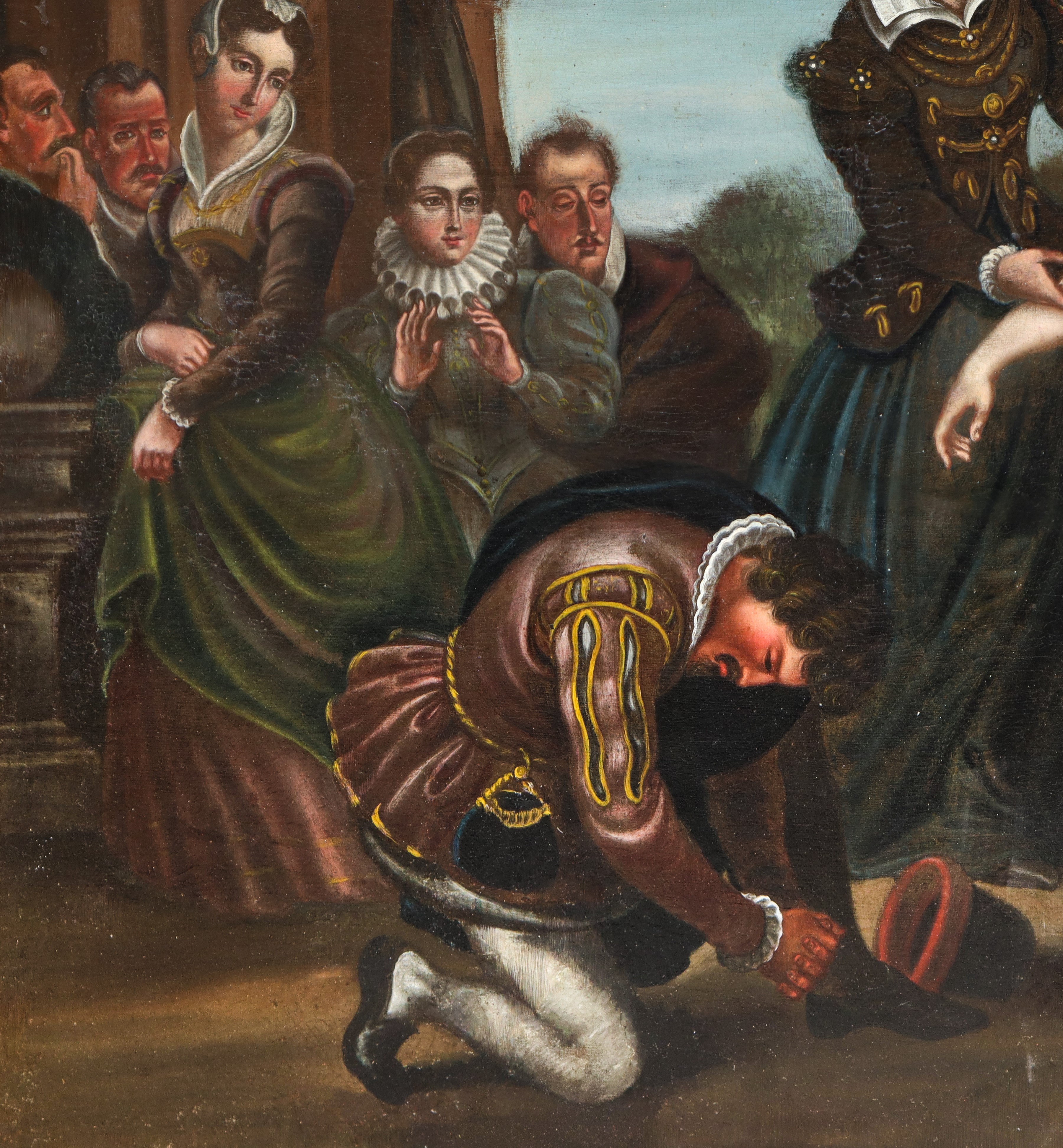 Scena storico-letteraria, olio su tela (XIX sec.)