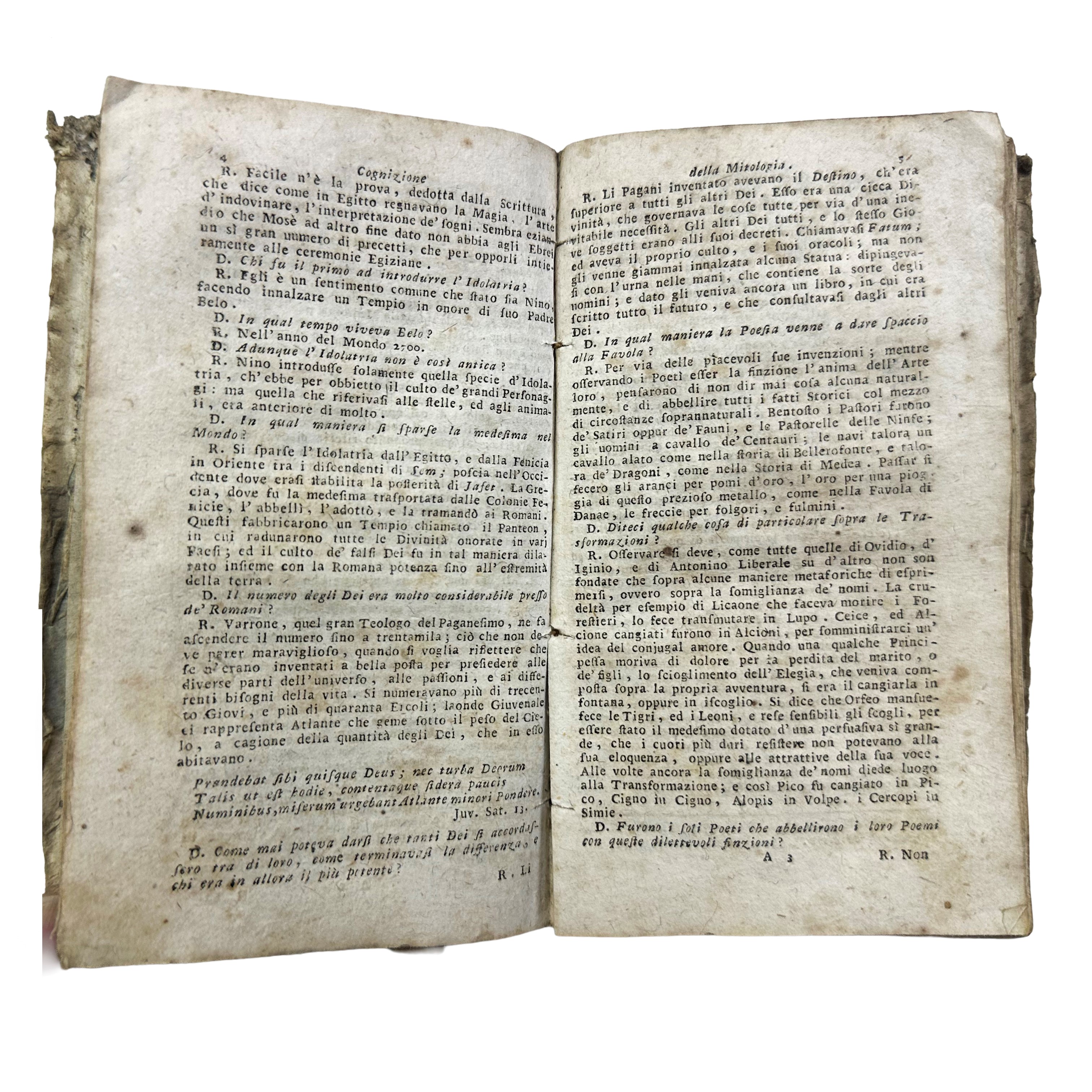 Modesto Fenzo, Cognizione della mitologia per via di dialogo (edizione italiana, 1799)