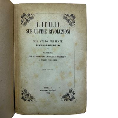 Carlo Gouraud, L’Italia. Sue ultime Rivoluzioni e suo stato presente
