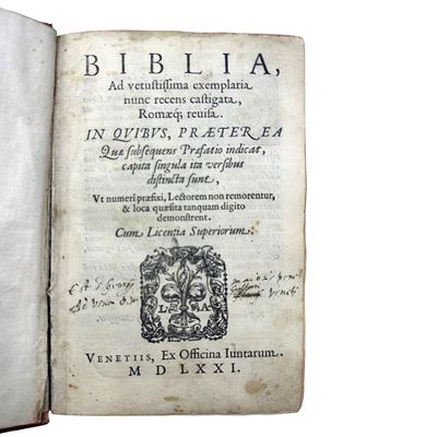 Biblia, Ad vetustissima exemplaria nunc recens castigata, 1571