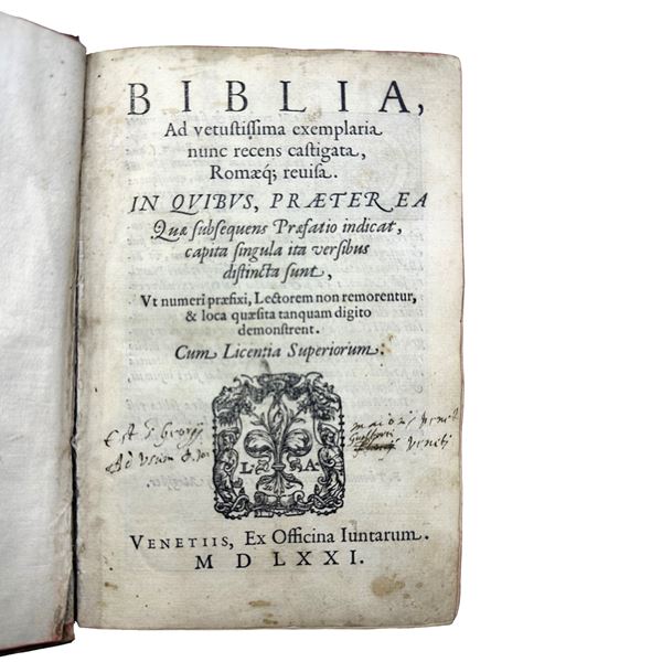 Biblia - Ad vetustissima exemplaria nunc recens castigata