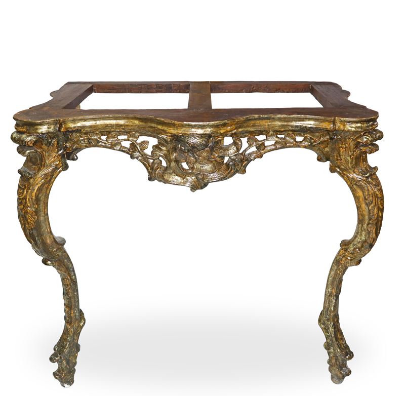 Consolle in legno dorato, XVIII secolo