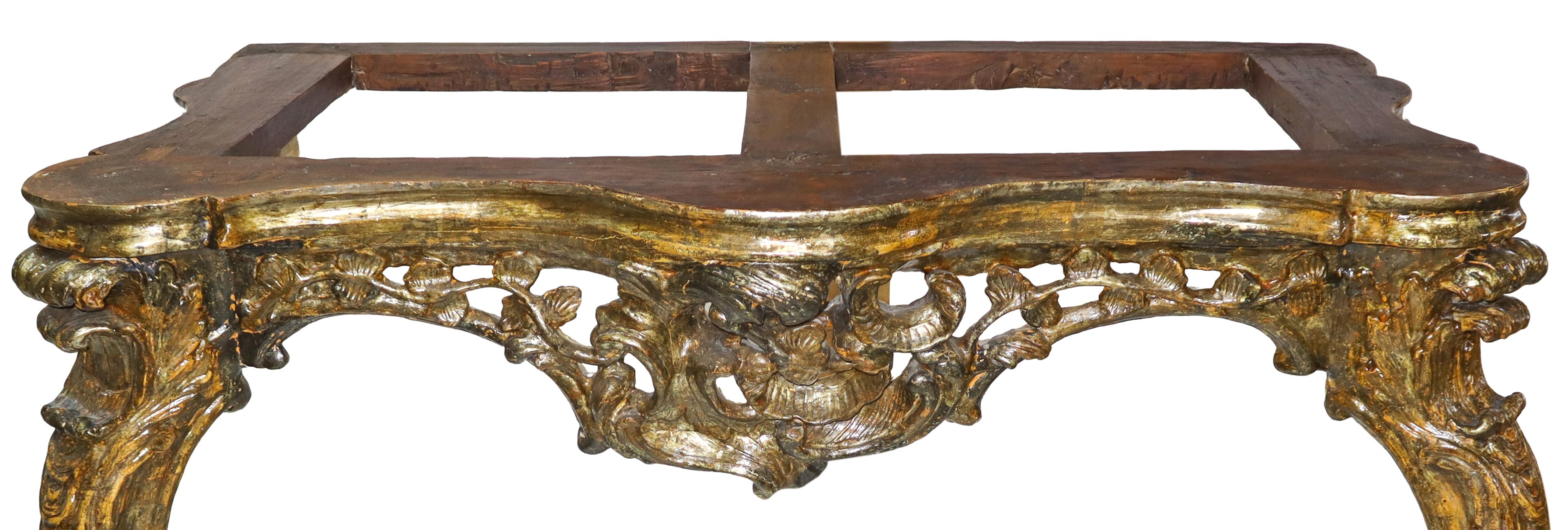Consolle in legno dorato, XVIII secolo