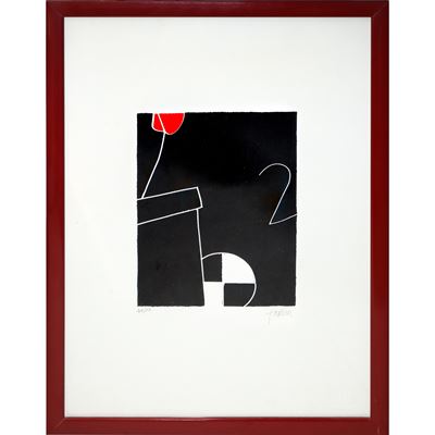 Composizione astratta, litografia