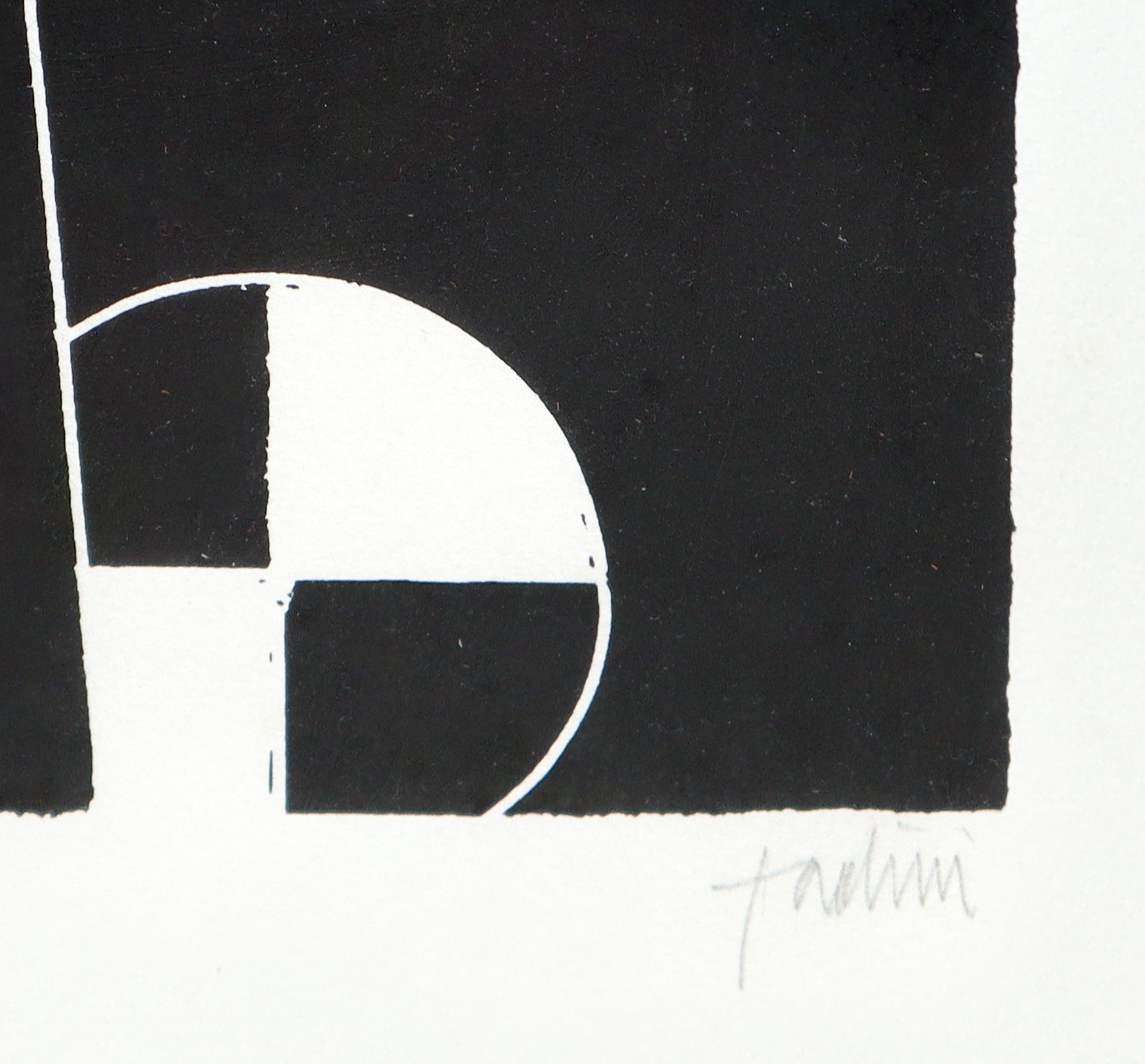 Emilio Tadini - Composizione astratta, litografia