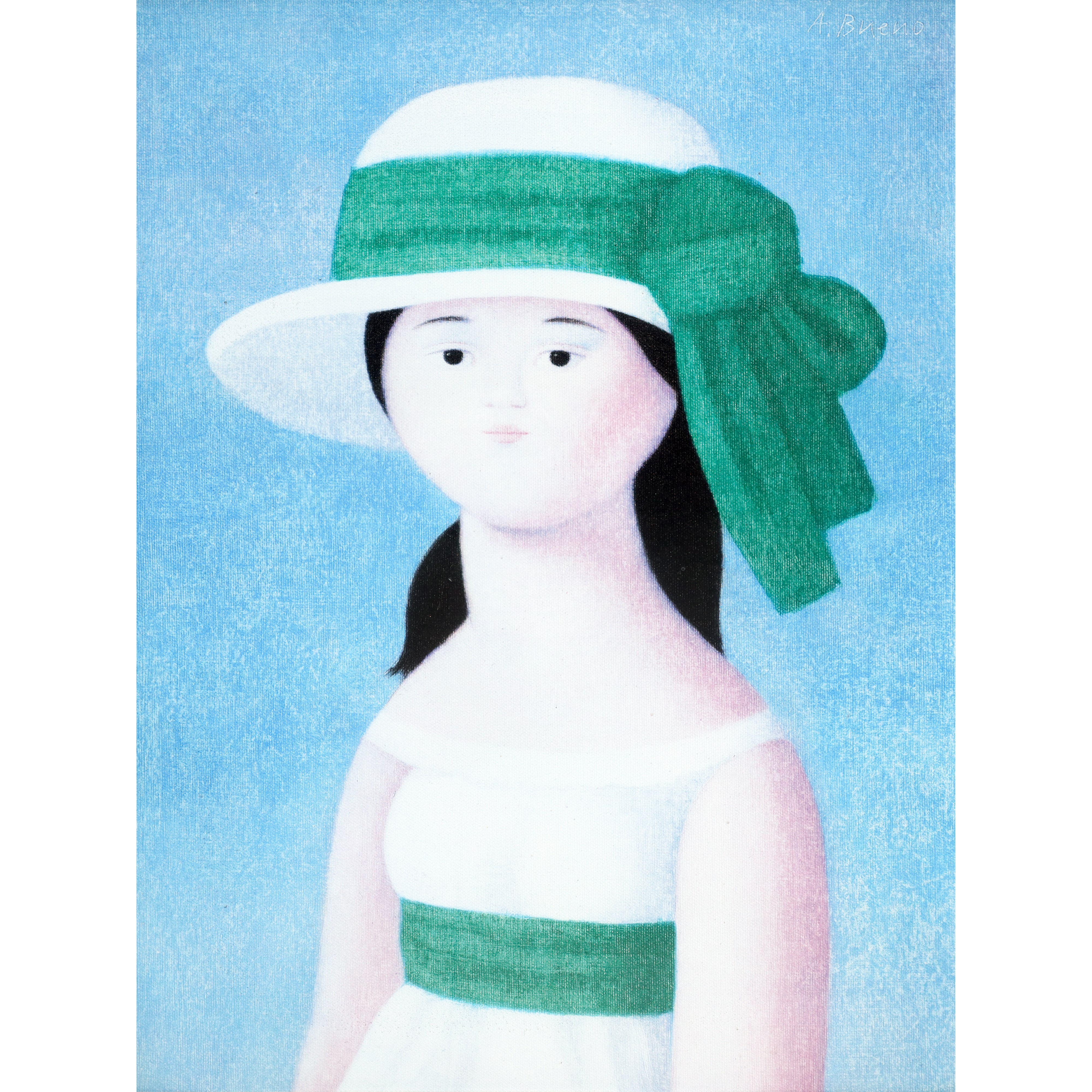 Antonio Bueno - Fanciulla con cappello