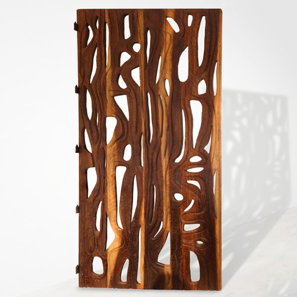 Domenico Girbino - Grande porta in legno intagliata