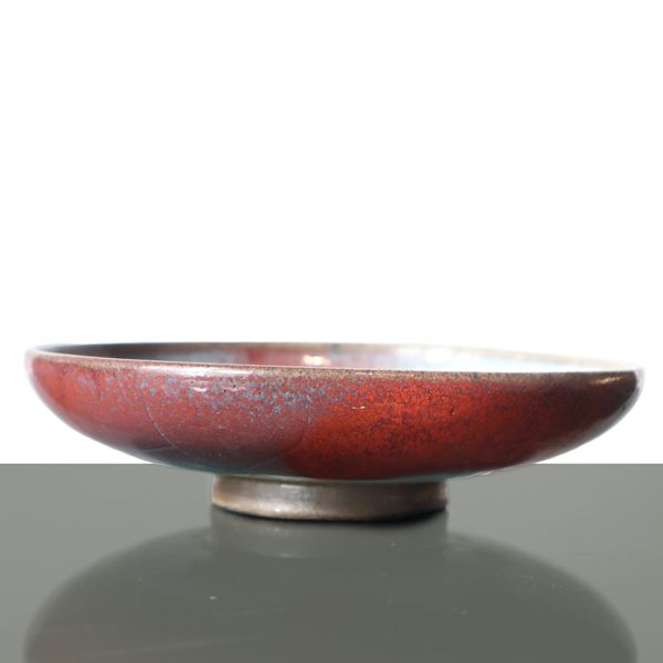 Antique Chinese Junyao red porcelain plate