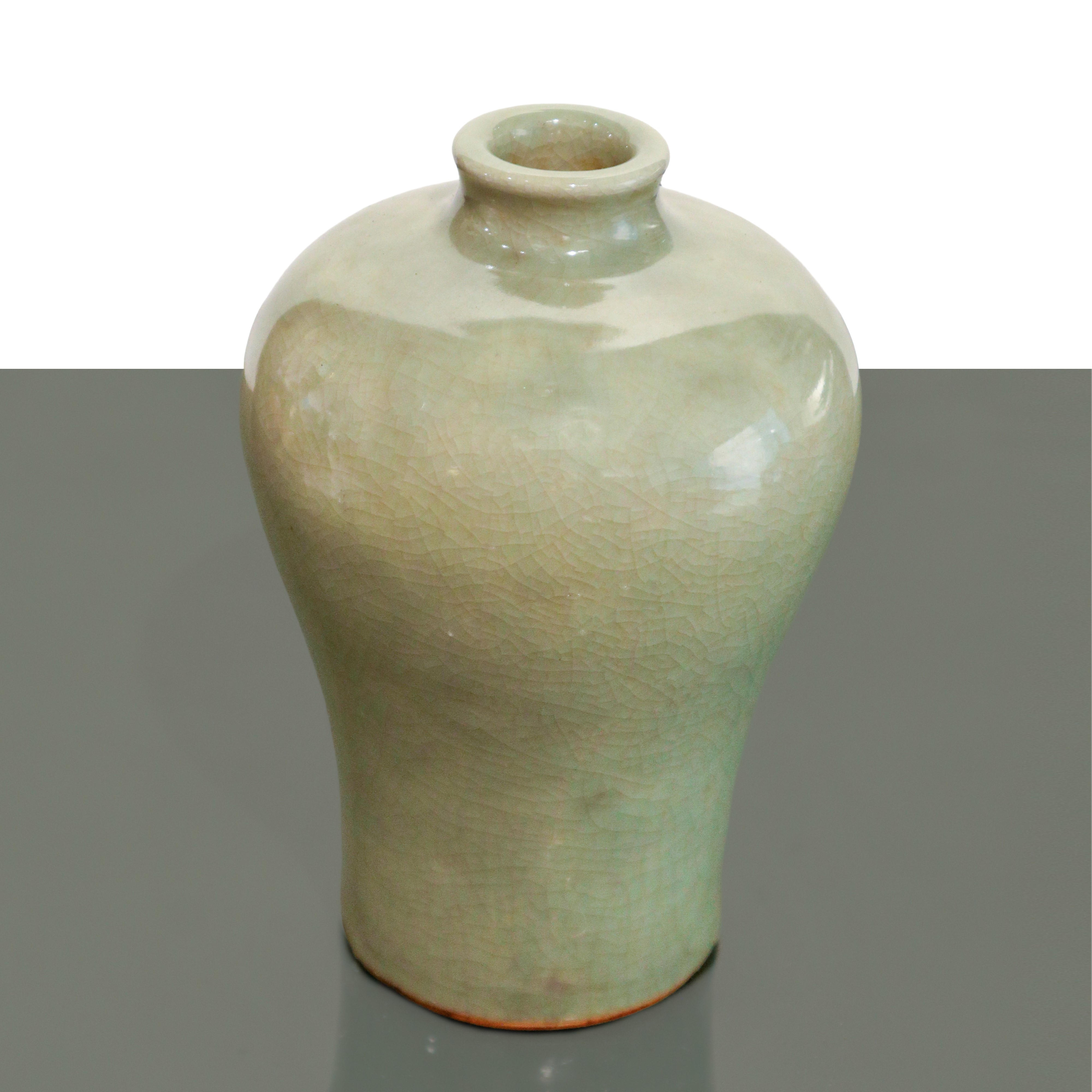 Vaso Meiping in porcellana cinese celadon, XVIII/XIX secolo
