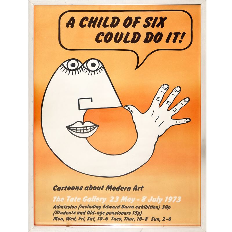 Tate Gallery, Locandina “A Child of Six Could Do It” (Cartoons about Modern Art), 1973