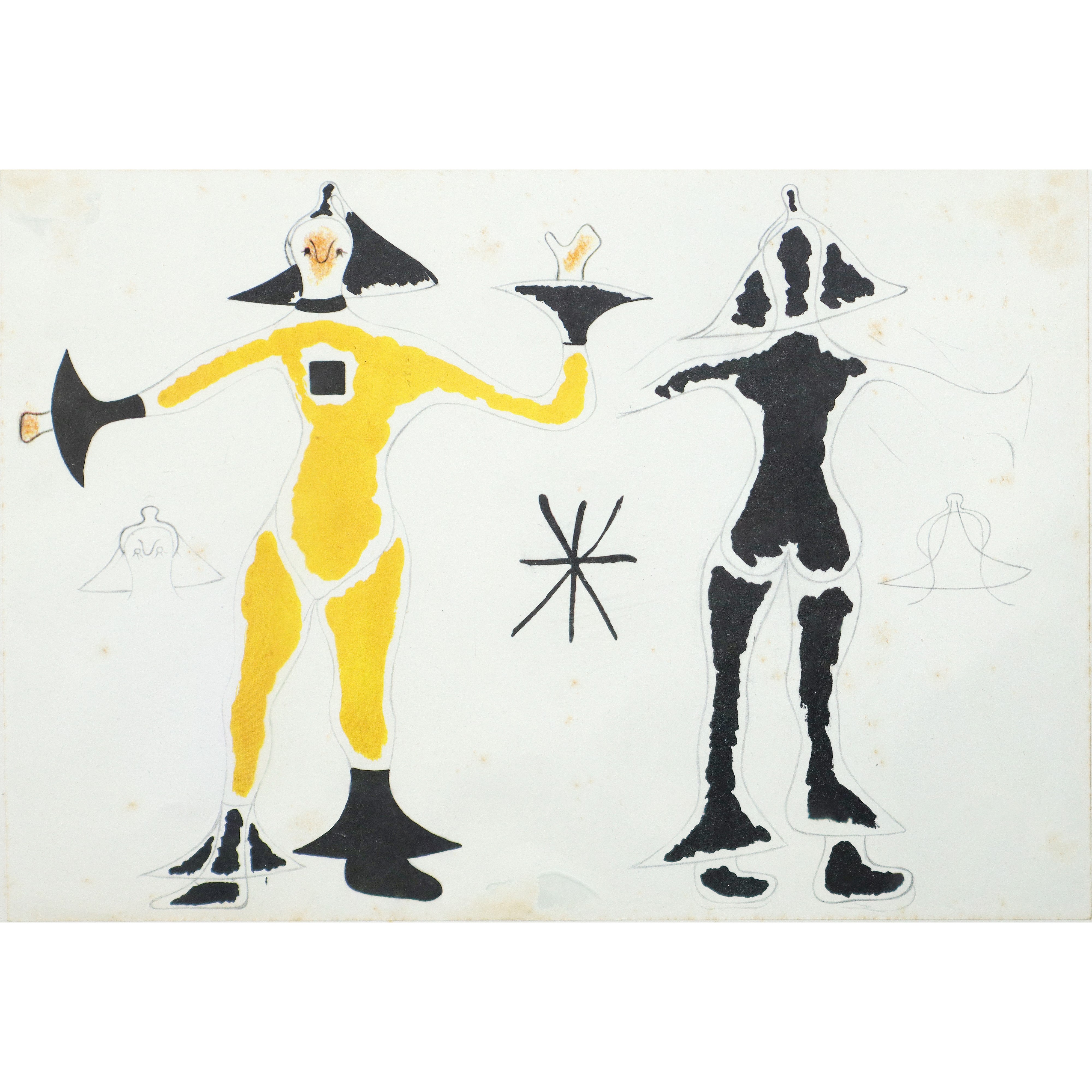 Joan Miró e Sylvano Bussotti, L’uccello luce, stampa da libro, 1981