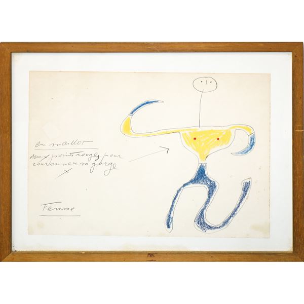 Stampa di Joan Miró estratta dal libro Miró, Bussotti - L'uccello luce