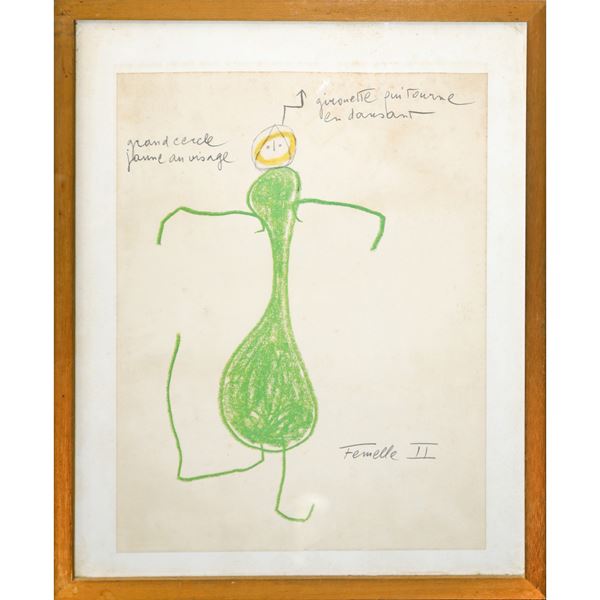 Stampa di Joan Miró estratta dal libro Miró, Bussotti - L'uccello luce