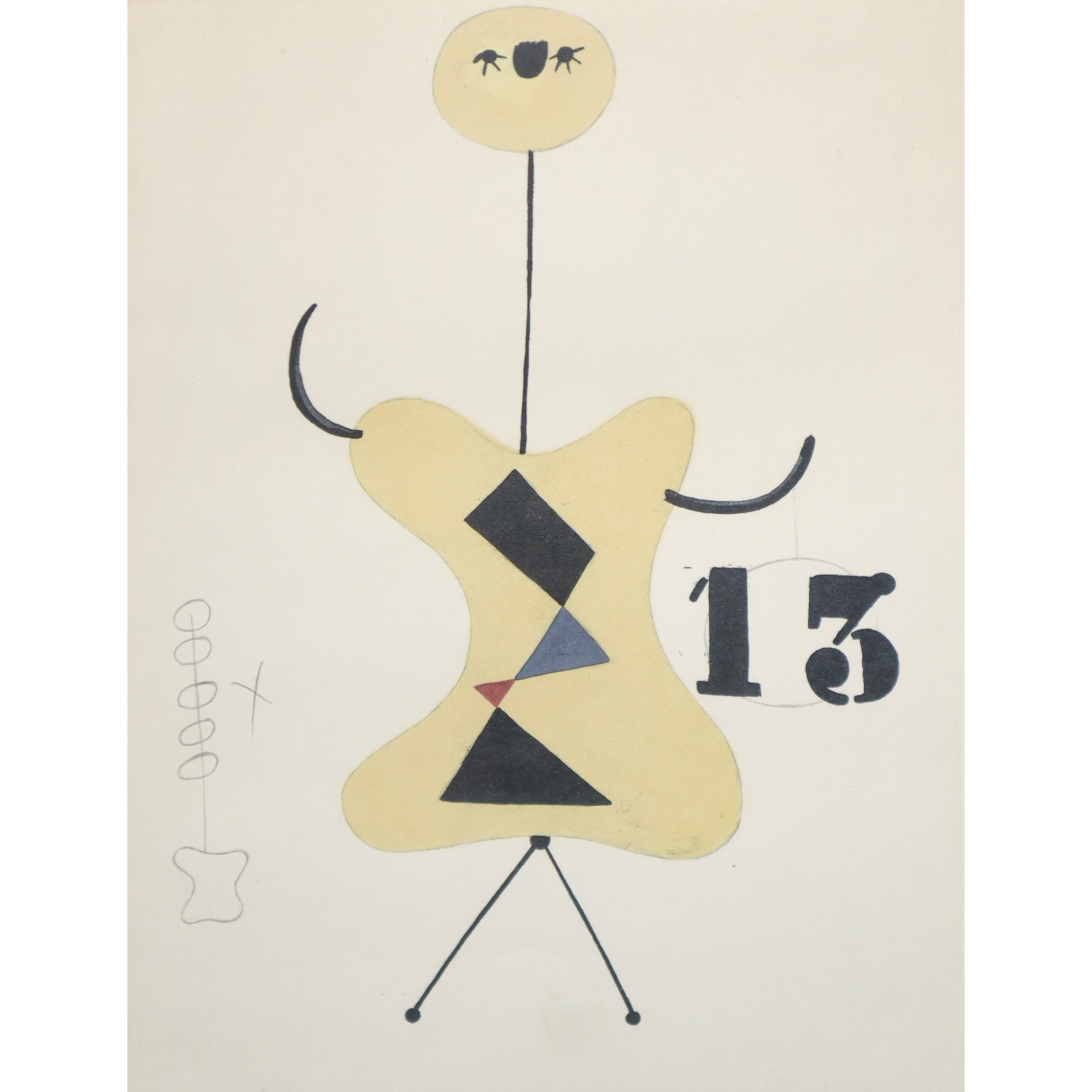 Joan Miró, L’uccello luce, stampa tratta da Miró, Bussotti, 1981