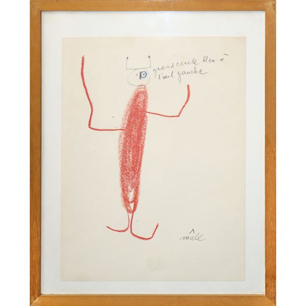 Stampa di Joan Miró estratta dal libro Miró, Bussotti - L'uccello luce