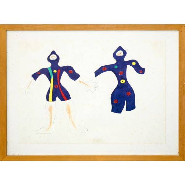 Stampa di Joan Miró estratta dal libro Miró, Bussotti - L'uccello luce