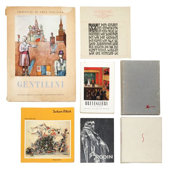 N. 7 Libri D'Arte - Pollock; Rodin; Dova; Breveglieri; Bonnard; Gentilini e Grafica dell'Espressionismo Tedesco