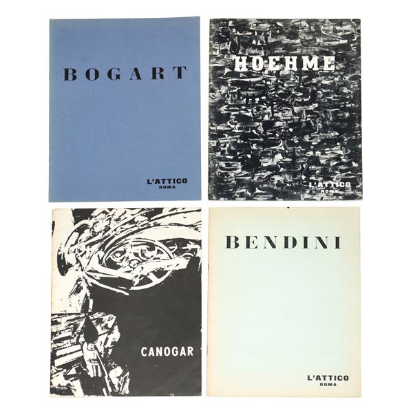 N. 4 Cataloghi della galleria d'arte L'Attico, Roma - Canogar; Bogart; Bendini; Hoehme