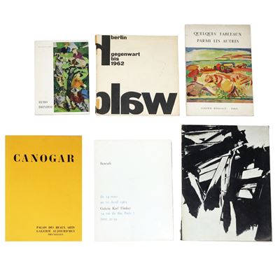 Galleria d’arte, Cataloghi su Soulages, Canogar, Brindisi, Benrath e altre opere (6 volumi)